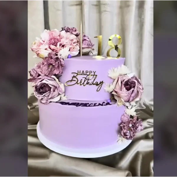 Elegante Geburtstagstorte zum 18. Geburtstag
