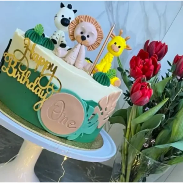 Dschungel-Themen-Geburtstagstorte für den 1. Geburtstag!