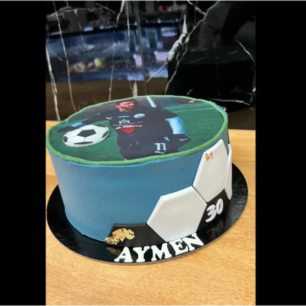 Fußball-Torte mit individuellem Bild