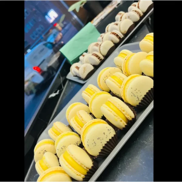 Zitronen- und Schokoladen-Macarons